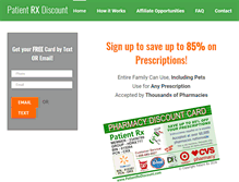 Tablet Screenshot of patientrxdiscount.com